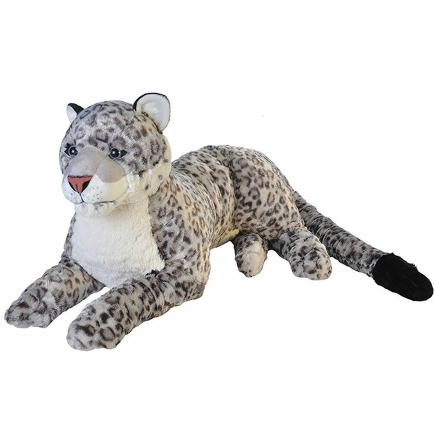 Animals * | New Threads Snow Leopard Extra Large Jumbo Stuffed Animal Soft Plush Toy Wild Republic