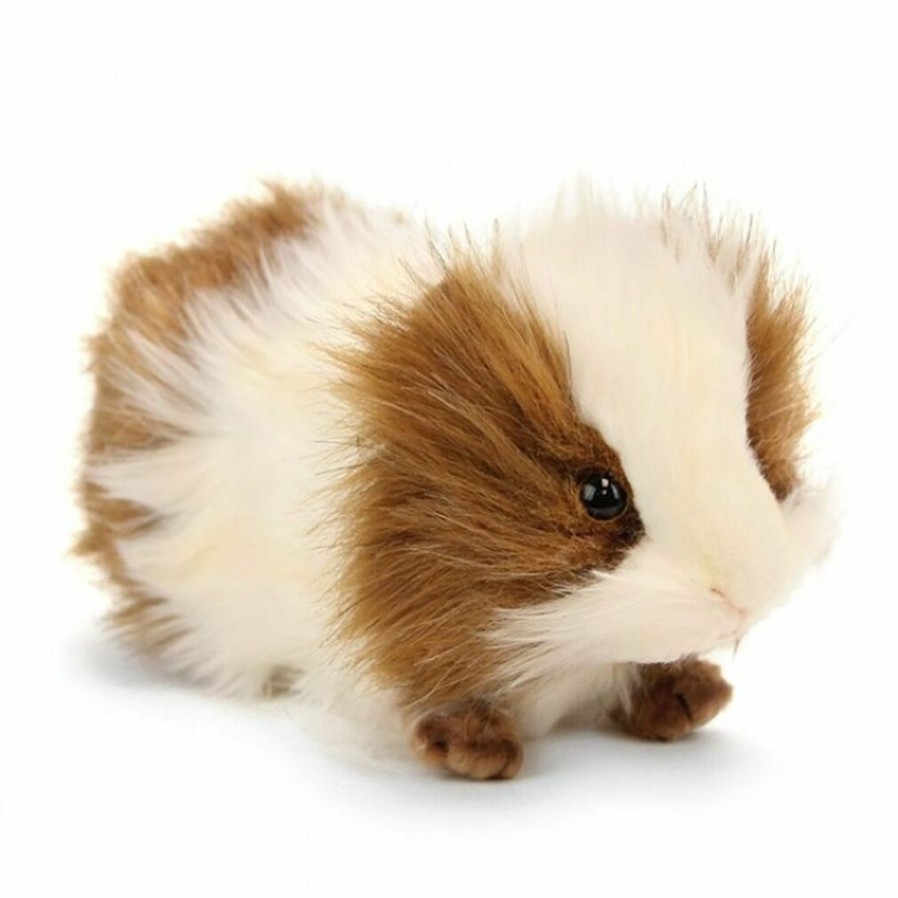 Animals * | Promotions Guinea Pig Soft Plush Toy By Hansa Brown/White