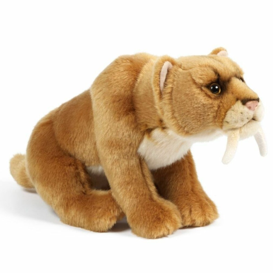 Animals * | Fashion Sabre Toothed Tiger Soft Plush Toy By Living Nature