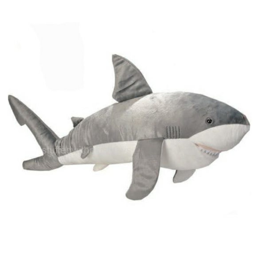 Animals * | Exclusive Design Great White Shark Extra Large Stuffed Soft Toy Wild Republic