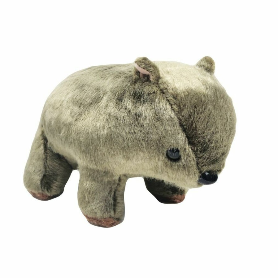 Animals * | Realaus Australia Quick Delivery Australian Made Wombat Stuffed Animal Plush Toy Realaus 10Cm