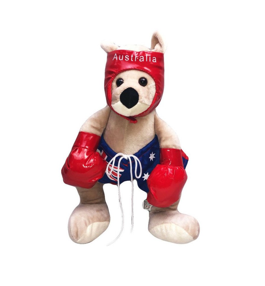 Animals * | Realaus Australia Quick Delivery Boxing Kangaroo Large Red Stuffed Animal 40Cm Australian Souvenir