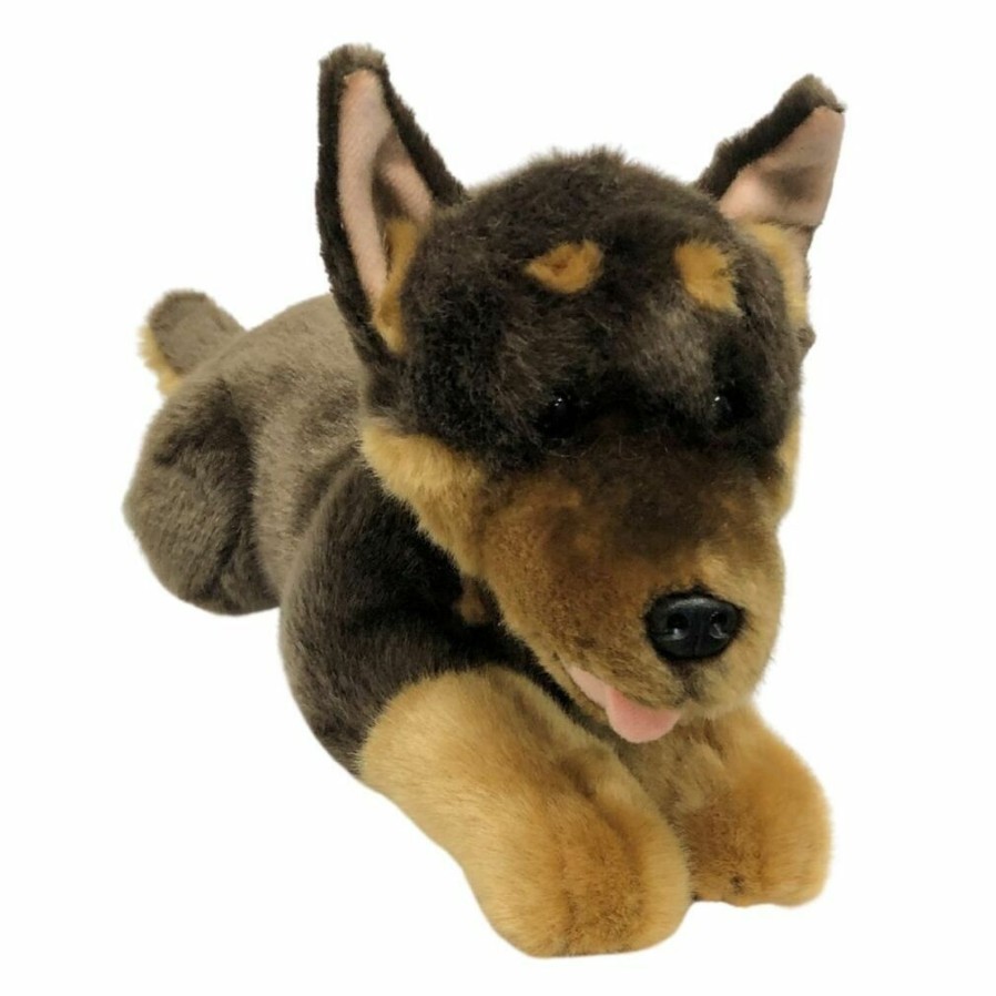 Animals * | Bocchetta Plush Toys Quick Delivery Australian Kelpie Dog Soft Plush Toy 28Cm Medium Lying Gismo