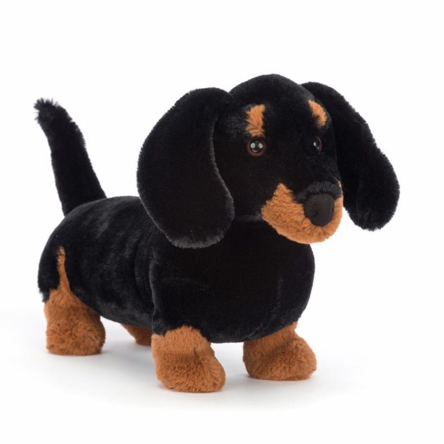 Animals * | New Threads Jellycat Bashful Freddie Sausage Dog 30Cm Stuffed Animal