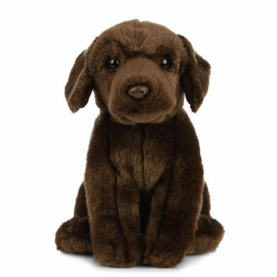 Animals * | Top Sell Chocolate Labrador Dog Soft Plush Toy By Living Nature