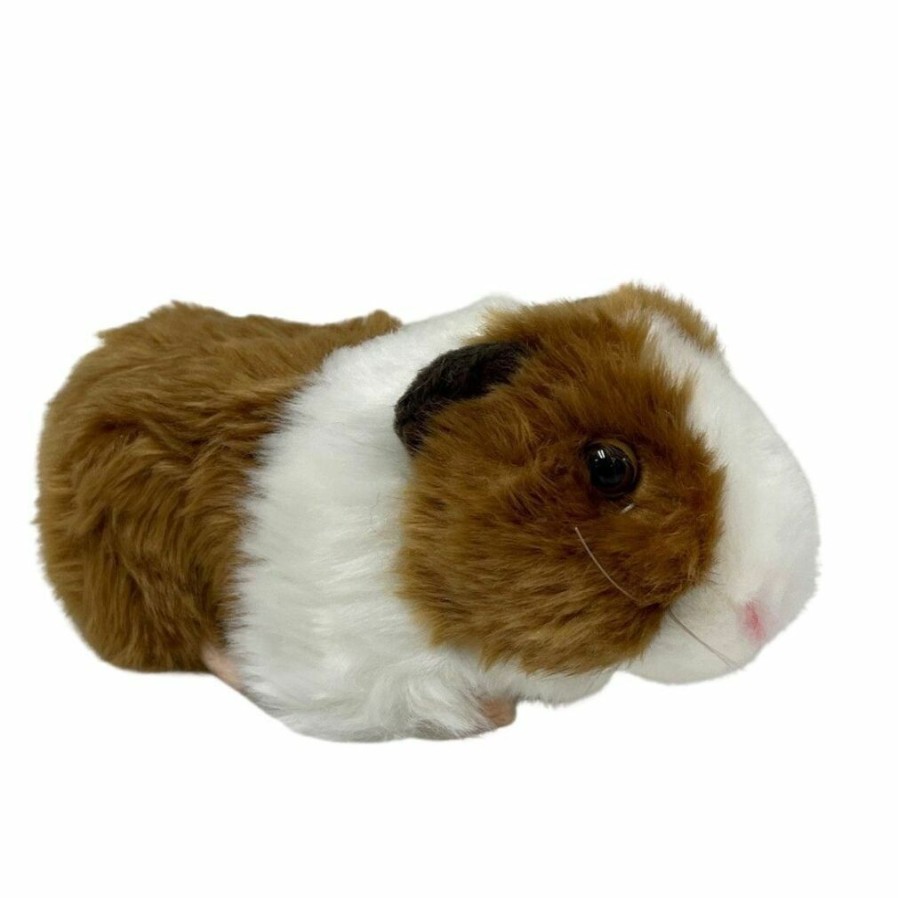 Animals * | Fashion Guinea Pig With Sound Brown And White Soft Plush Toy By Living Nature