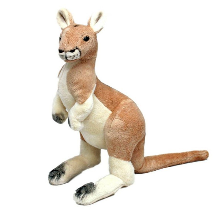 Animals * | Bocchetta Plush Toys Promotions Kangaroo Soft Plush Toy Monty By Bocchetta Plush