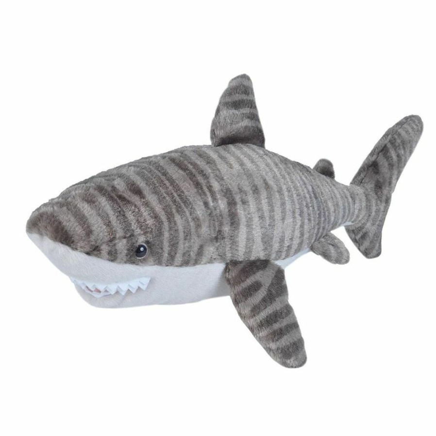 Animals * | Exclusive Design Tiger Shark Soft Plush Toy 55Cm Cuddlekins By Wild Republic