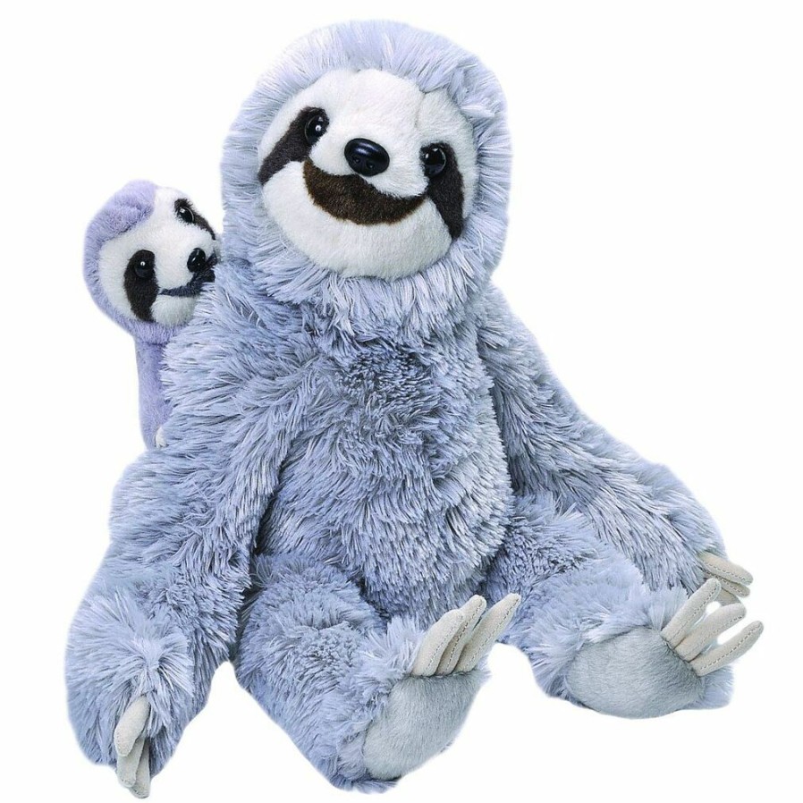 Animals * | Exclusive Design Sloth Soft Toy Mum And Baby 28Cm Soft Plush Toy By Wild Republic