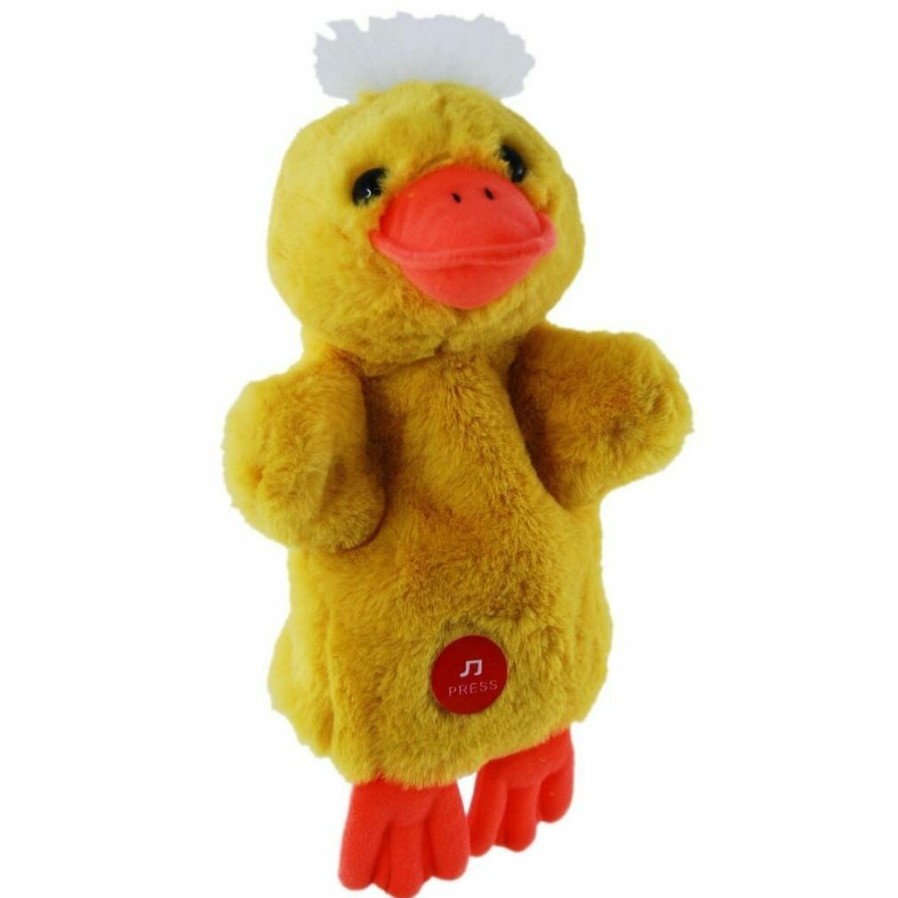 Puppets * | Elka Australia Outlet Duck Hand Puppet With Sound Soft Plush Toy Stuffed Animal By Elka