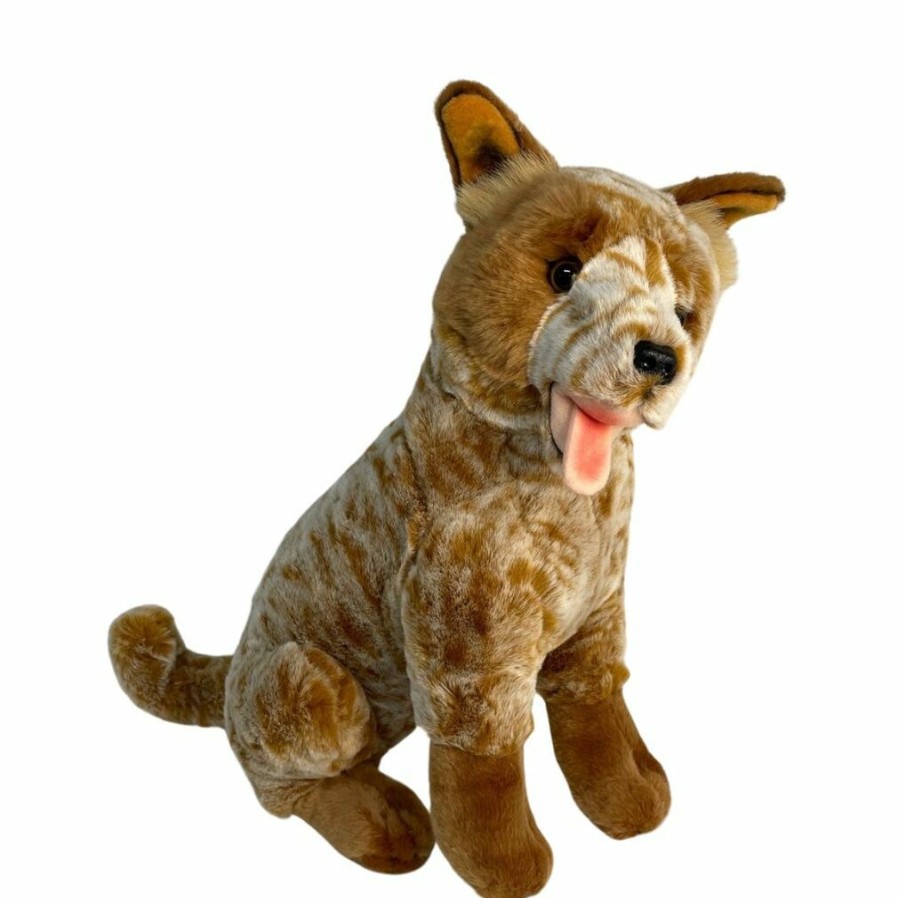 Animals * | Bocchetta Plush Toys Sale Red Cattle Dog Stuffed Animal Copper Bocchetta Plush