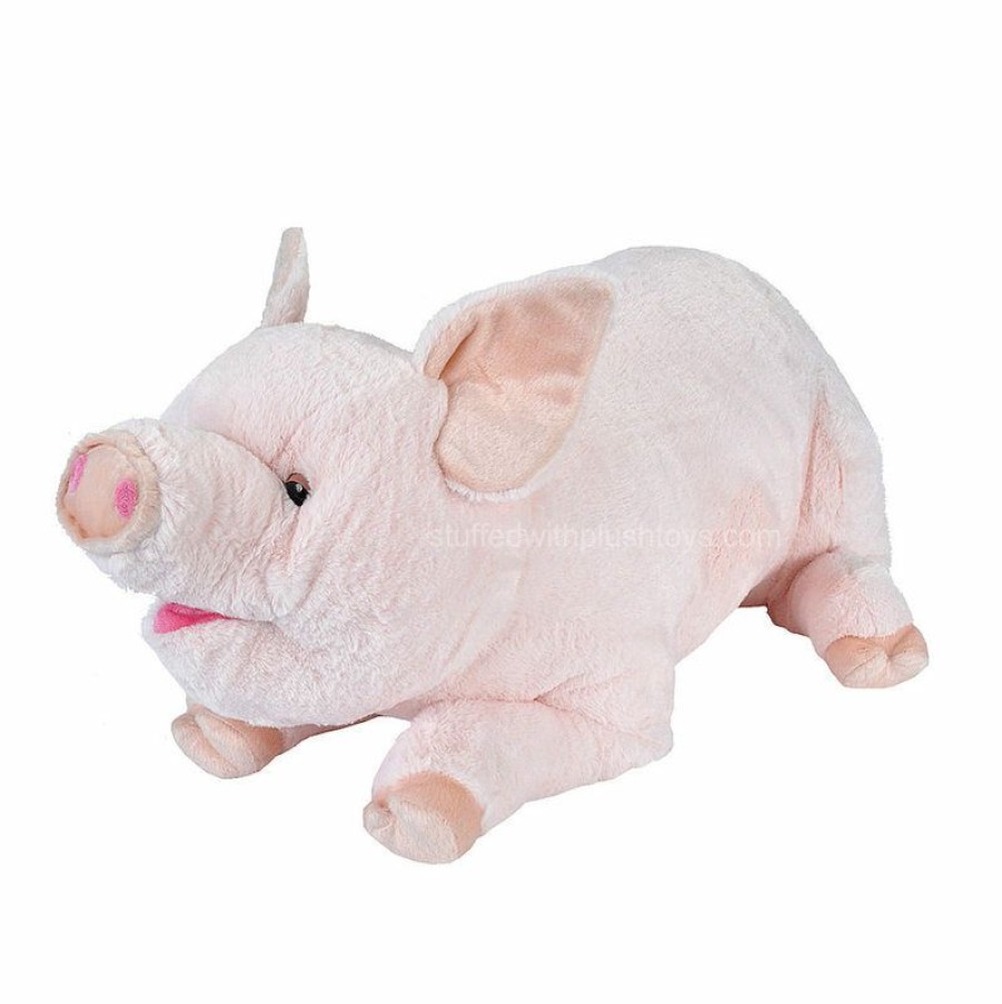 Animals * | Free Delivery Pig Extra Large Plush Stuffed Animal By Wild Republic