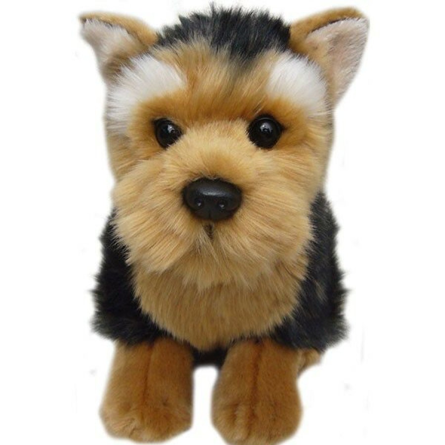 Animals * | Opening Sales Yorkshire Terrier Red Dog Sitting Soft Plush Toy 30Cm Faithful Friends Collectables