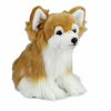 Animals * | Promotions Chihuahua Dog Long Hair Sitting Soft Plush Toy 30Cm Stuffed Animal Faithful Friends Collectables