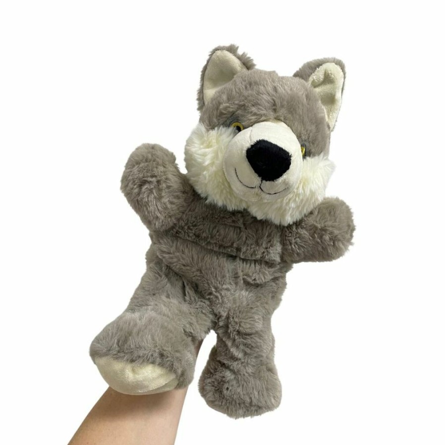 Puppets * | Top Sell Wolf Eco Hand Puppet Soft Plush Toy Stuffed Animal By The Puppet Company