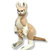 Animals * | Bocchetta Plush Toys Free Delivery Kangaroo With Joey Soft Plush Toy Tess By Bocchetta Plush