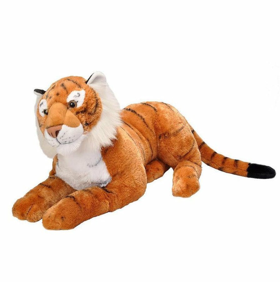 Animals * | Fashion Bengal Tiger Extra Large Jumbo Lying 30 Stuffed Animal By Wild Republic