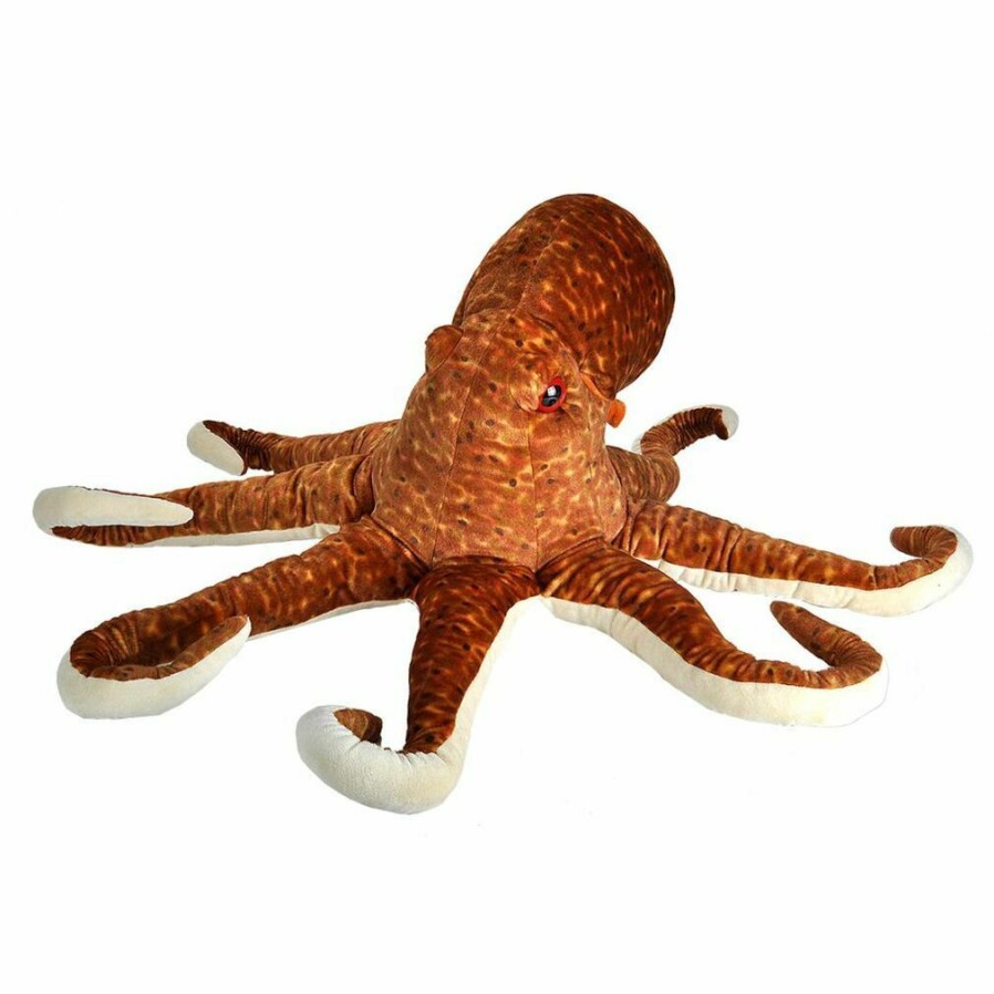 Animals * | Bargain Sale Jumbo Octopus Soft Plush Toy Aquatic Stuffed Animal 43 /110Cm Cuddlekins By Wild Republic