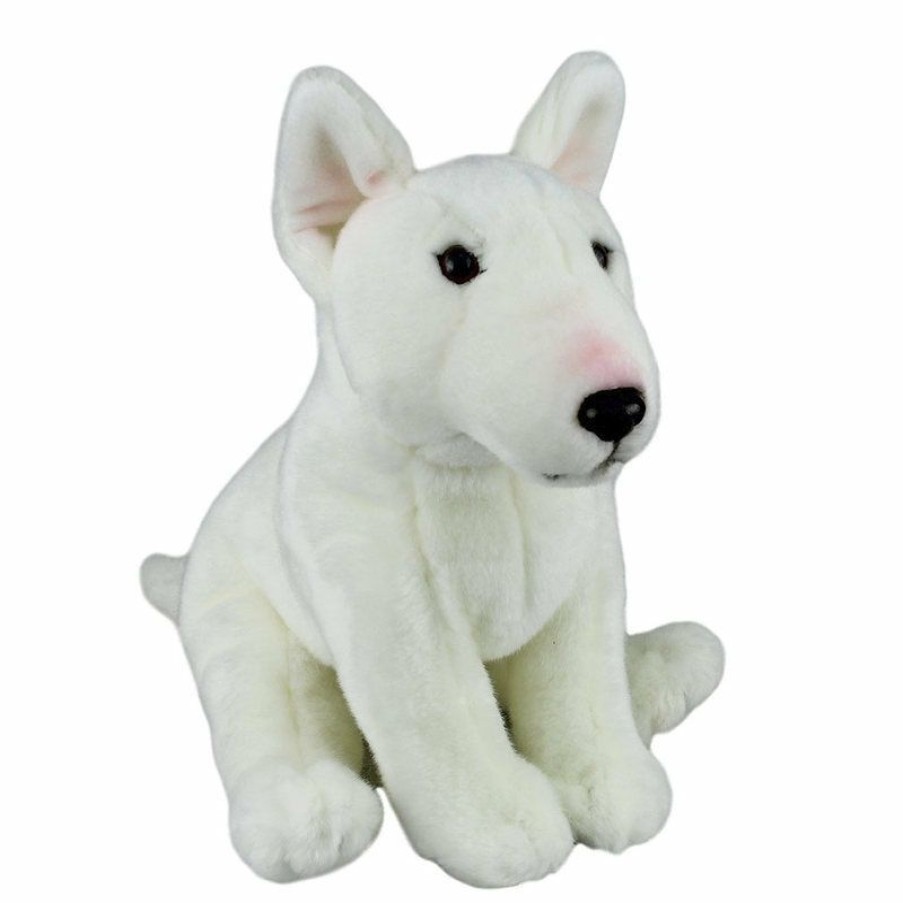 Animals * | Top Sell Bull Terrier Dog Sitting Soft Plush Toy 30Cm Stuffed Animal Faithful Friends Collectables