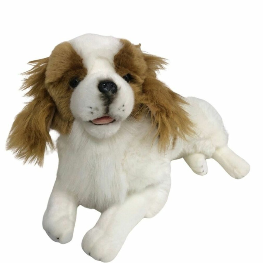 Animals * | Bocchetta Plush Toys Outlet King Charles Stuffed Plush Toy Lying Izzy Dog By Bocchetta