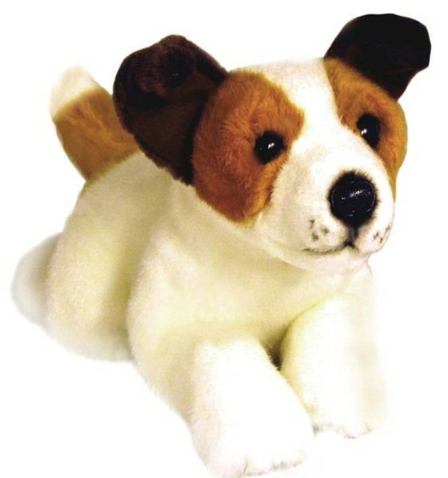 Animals * | Discount Jack Russell Dog Stuffed Animal Lying By Bocchetta Plush Toys