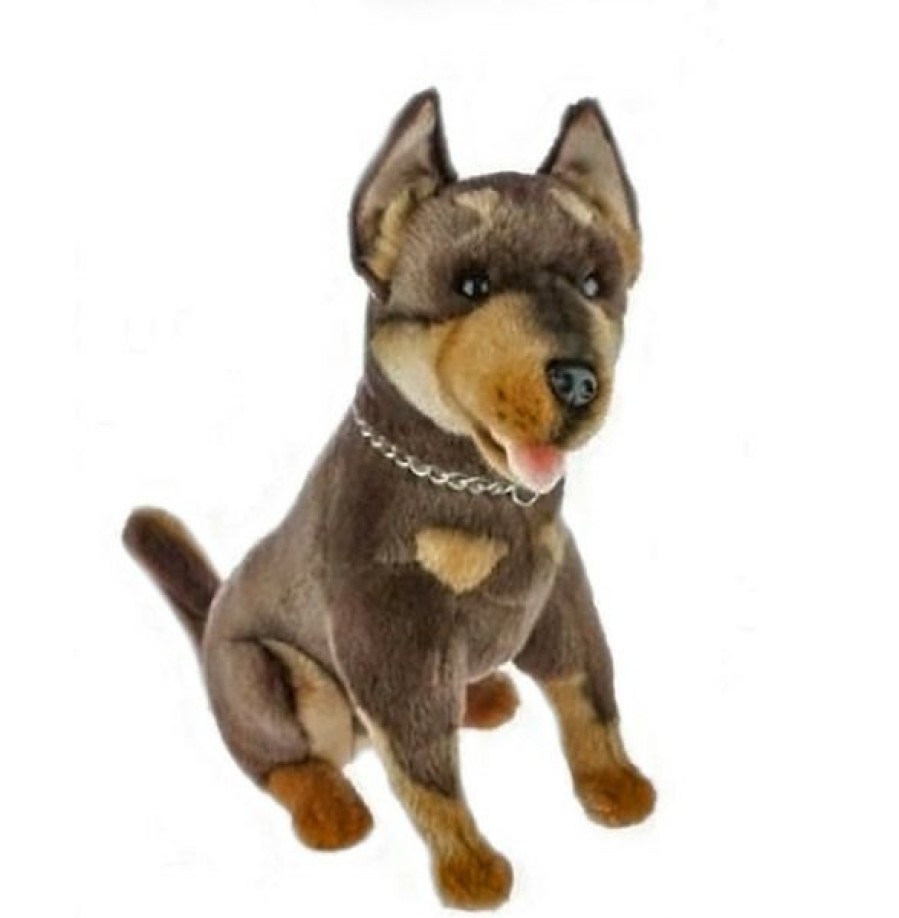 Animals * | Bocchetta Plush Toys Quick Delivery Kelpie Dog Stuffed Animal Large Sitting Cannon By Bocchetta