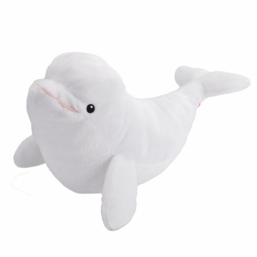 Animals * | Top Sell Ecokins Beluga Whale Soft Plush Toy By Wild Republic