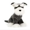 Animals * | New Threads Jellycat Lawrence Schnauzer Dog Stuffed Animal Medium Baby Safe Soft Toy