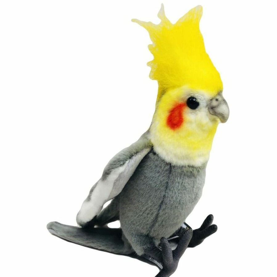 Animals * | Opening Sales Cockatiel Grey Soft Plush Toy By Hansa