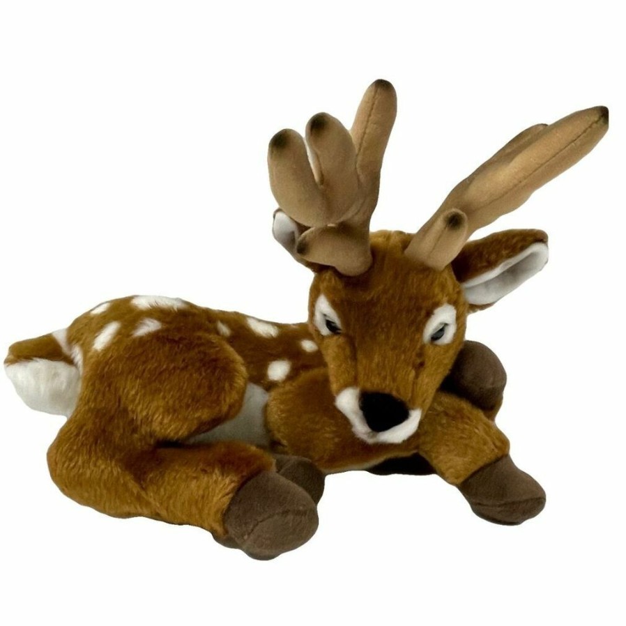 Animals * | Promotions Deer With Antlers Soft Plush Toy By Living Nature