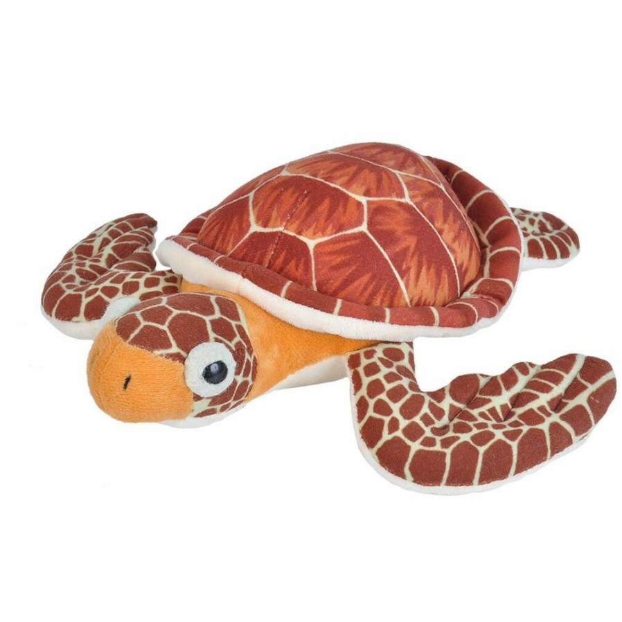 Animals * | Top Sell Loggerhead Sea Turtle 10 /26Cm Stuffed Animal Cuddlekins Mini By Wild Republic