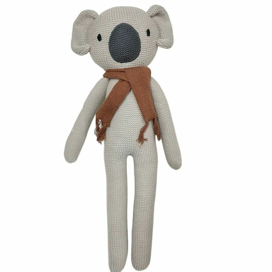 Baby Safe * | Exclusive Design Knitted Large Koala Grey Soft Toy | Es Kids Plush Toy