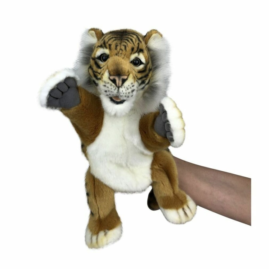 Puppets * | New Threads Cheetah Hand Puppet Soft Plush Toy By Hansa