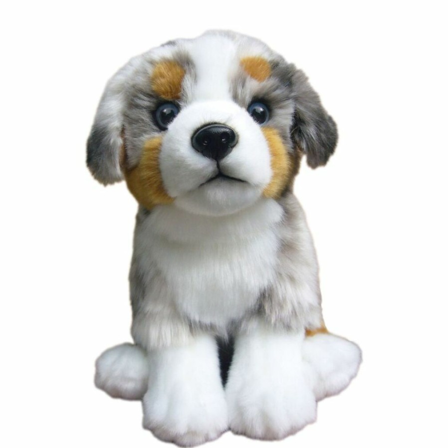 Animals * | Exclusive Design Australian Shepherd Sitting Soft Plush Toy 30Cm Stuffed Animal Faithful Friends Collectables