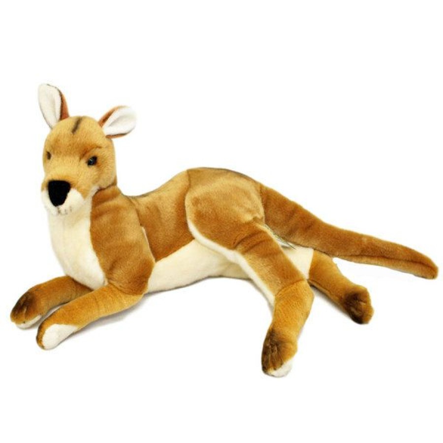 Animals * | Bocchetta Plush Toys Gift Selection Red Kangaroo Lying Soft Plush Toy 43Cm Stuffed Animal Tully By Bocchetta