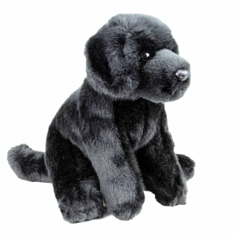 Animals * | Gift Selection Labrador Black Dog Sitting Soft Plush Toy 30Cm Stuffed Animal Faithful Friends Collectables