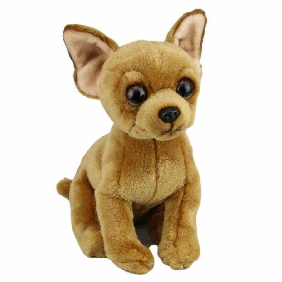 Animals * | Top Sell Chihuahua Dog Short Hair Sitting Soft Plush Toy 30Cm Stuffed Animal Faithful Friends Collectables