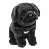 Animals * | New Threads Pug Dog Black Sitting Soft Plush Toy 30Cm Stuffed Animal Faithful Friends Collectables