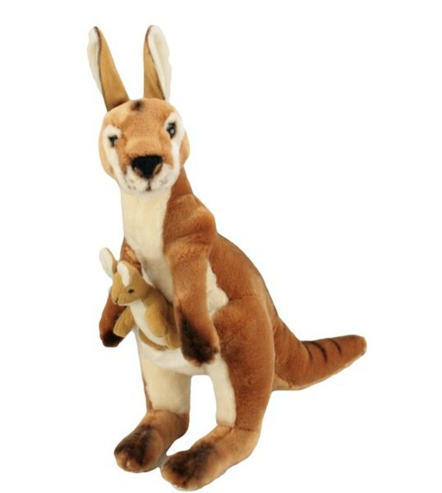 Animals * | Free Delivery Mallee Kangaroo Stuffed Animal Plush Toy Elka Australia