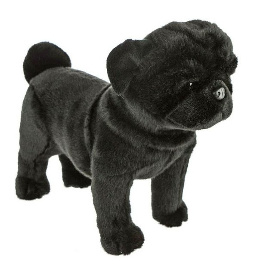 Animals * | Bocchetta Plush Toys Promotions Midnight The Pug Dog Plush Toy Bocchetta