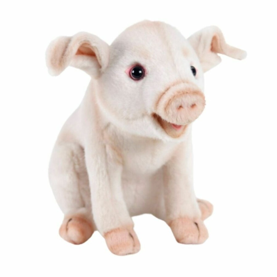 Animals * | Fashion Piglet Sitting Soft Plush Toy By Hansa