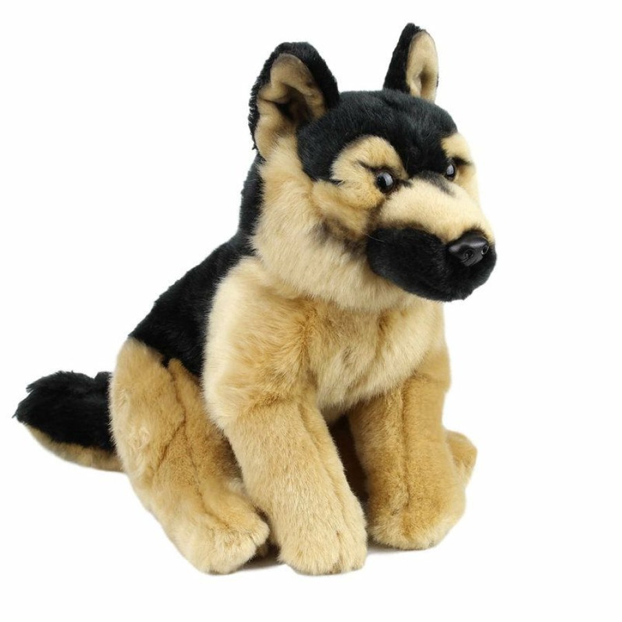 Animals * | Fashion German Shepherd Alsatian Sitting Soft Plush Toy 30Cm Stuffed Animal Faithful Friends Collectables