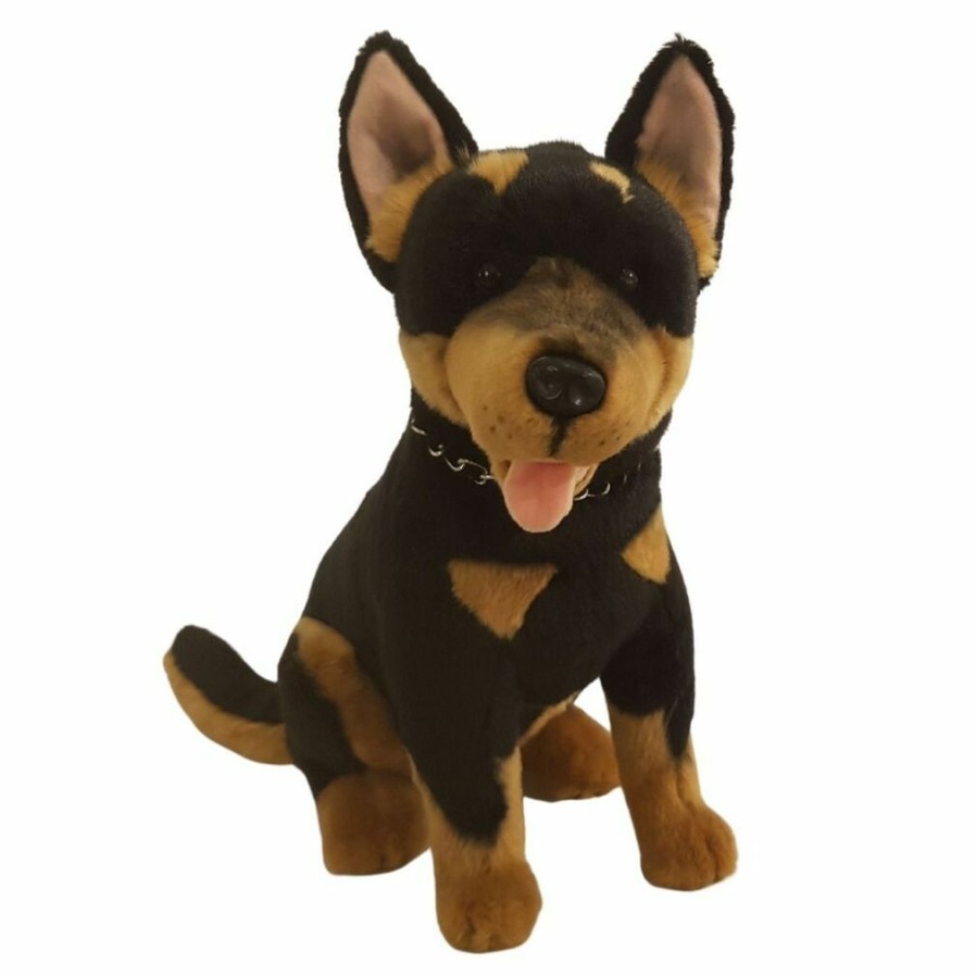 Animals * | Bocchetta Plush Toys Outlet Australian Kelpie (Black/Tan) Stuffed Toy Jake Bocchetta Plush