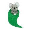 Animals * | C A Australia Fashion Koala In Leaf Pouch Soft Plush Toy Small Dinki Di Babies By Ca Australia