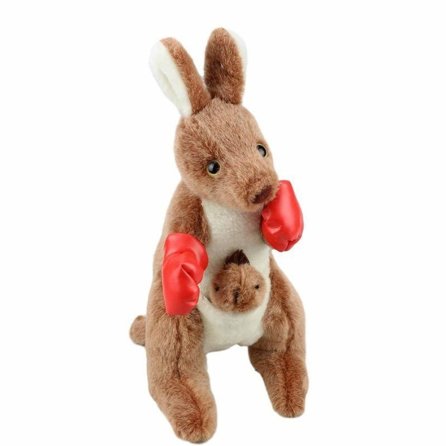 Animals * | Realaus Australia Fashion Boxing Kangaroo With Joey Red Australian Souvenir Small Stuffed Animal