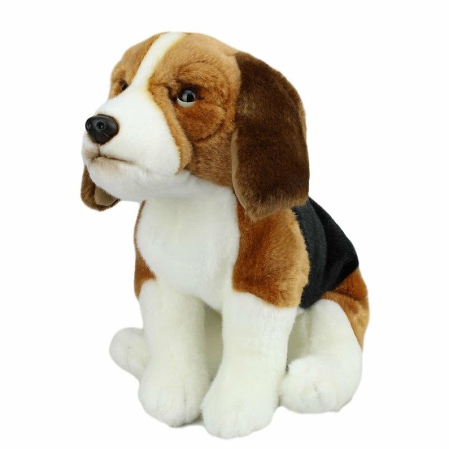 Animals * | Sale Beagle Puppy Dog Sitting Soft Plush Toy 30Cm Stuffed Animal Faithful Friends Collectables