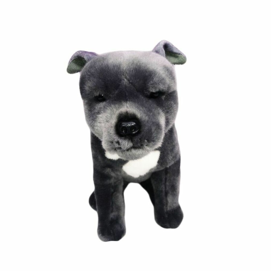 Animals * | Bocchetta Plush Toys Bargain Sale Storm The Grey/Blue Staffy Bull Terrier Plush Toy Bocchetta